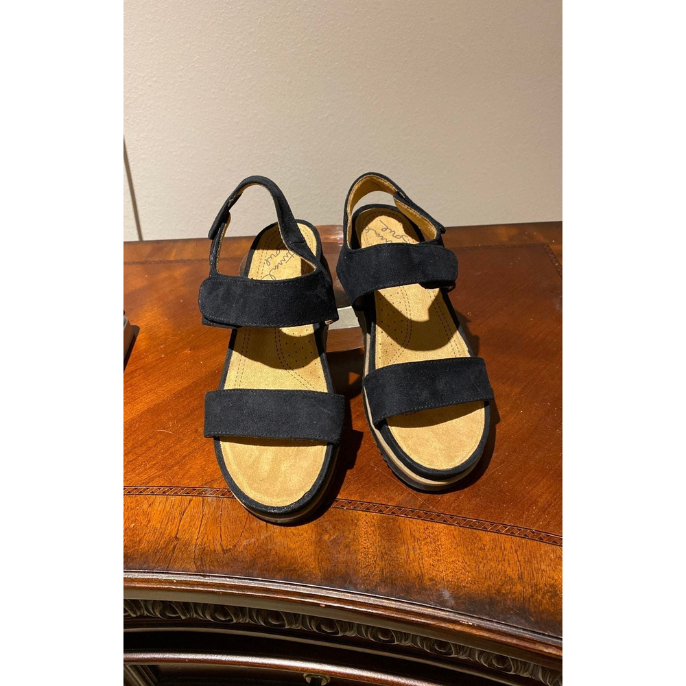 Natural Soul Kaila Wedge Sandal Black Size 7.5 - Picture 2 of 8